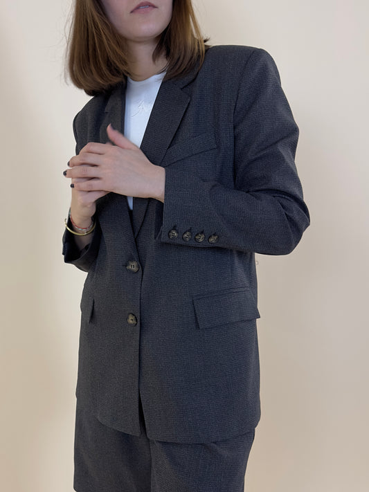 Kahverengi Dokulu Blazer Ceket