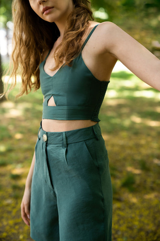 İnce Askılı Crop Üst