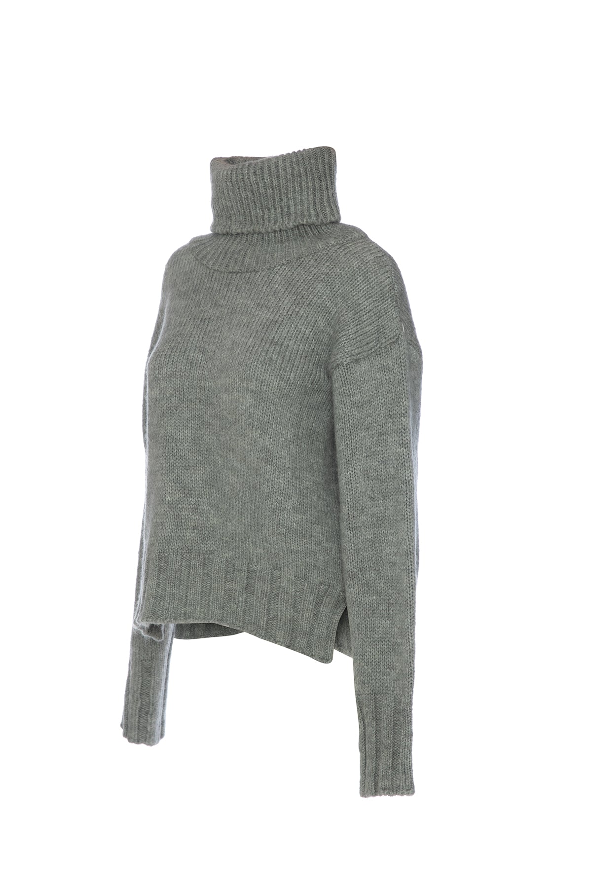 Gray Turtleneck Sweater