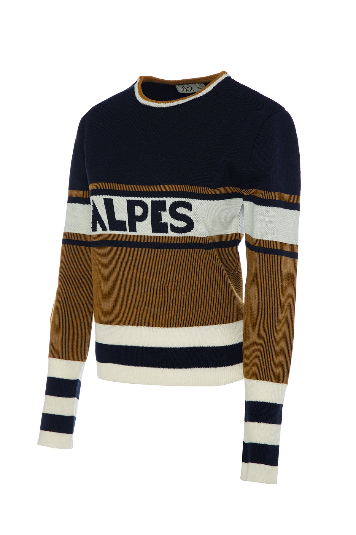 Alpes Mustard Color Retro Knitwear Sweater and Beret